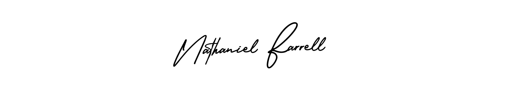 Nathaniel Farrell stylish signature style. Best Handwritten Sign (AmerikaSignatureDemo-Regular) for my name. Handwritten Signature Collection Ideas for my name Nathaniel Farrell. Nathaniel Farrell signature style 3 images and pictures png