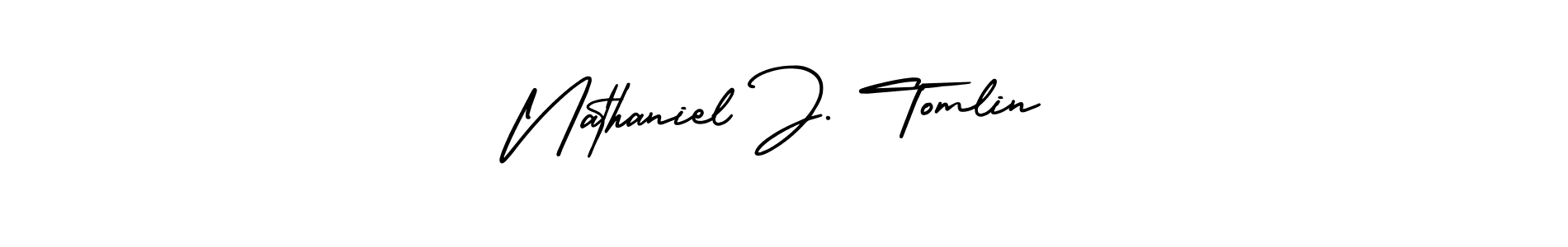 Design your own signature with our free online signature maker. With this signature software, you can create a handwritten (AmerikaSignatureDemo-Regular) signature for name Nathaniel J. Tomlin. Nathaniel J. Tomlin signature style 3 images and pictures png