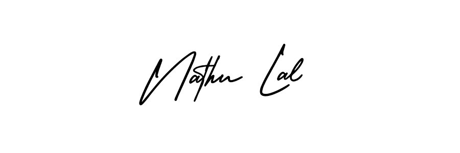 if you are searching for the best signature style for your name Nathu Lal. so please give up your signature search. here we have designed multiple signature styles  using AmerikaSignatureDemo-Regular. Nathu Lal signature style 3 images and pictures png