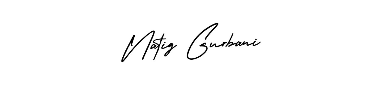Design your own signature with our free online signature maker. With this signature software, you can create a handwritten (AmerikaSignatureDemo-Regular) signature for name Natig Gurbani. Natig Gurbani signature style 3 images and pictures png