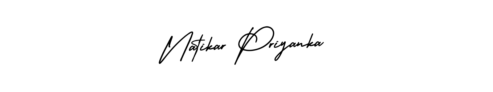 Also You can easily find your signature by using the search form. We will create Natikar Priyanka name handwritten signature images for you free of cost using AmerikaSignatureDemo-Regular sign style. Natikar Priyanka signature style 3 images and pictures png