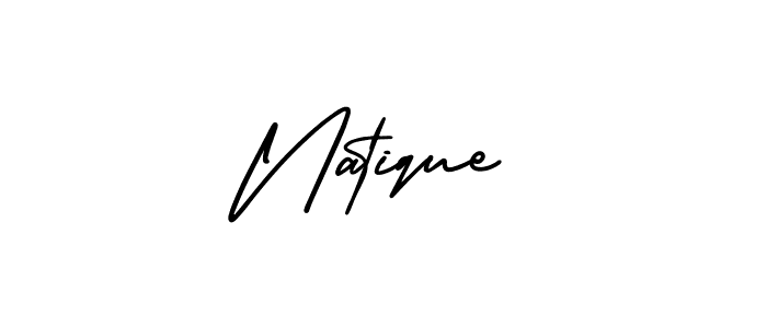 How to make Natique signature? AmerikaSignatureDemo-Regular is a professional autograph style. Create handwritten signature for Natique name. Natique signature style 3 images and pictures png