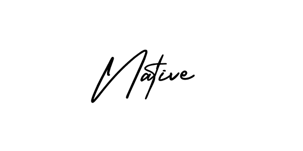 Create a beautiful signature design for name Native. With this signature (AmerikaSignatureDemo-Regular) fonts, you can make a handwritten signature for free. Native signature style 3 images and pictures png