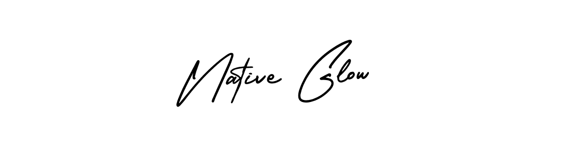 Create a beautiful signature design for name Native Glow. With this signature (AmerikaSignatureDemo-Regular) fonts, you can make a handwritten signature for free. Native Glow signature style 3 images and pictures png