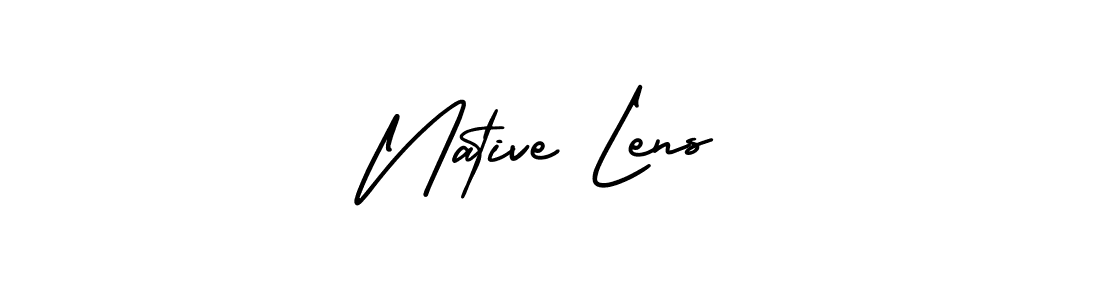 How to make Native Lens signature? AmerikaSignatureDemo-Regular is a professional autograph style. Create handwritten signature for Native Lens name. Native Lens signature style 3 images and pictures png