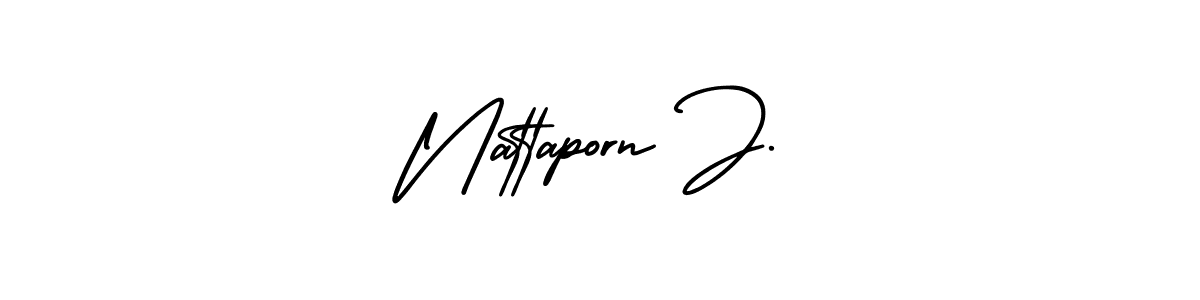 if you are searching for the best signature style for your name Nattaporn J.. so please give up your signature search. here we have designed multiple signature styles  using AmerikaSignatureDemo-Regular. Nattaporn J. signature style 3 images and pictures png