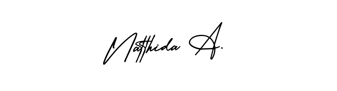 It looks lik you need a new signature style for name Natthida A.. Design unique handwritten (AmerikaSignatureDemo-Regular) signature with our free signature maker in just a few clicks. Natthida A. signature style 3 images and pictures png