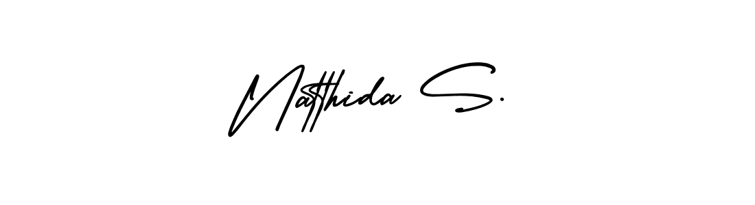 How to Draw Natthida S. signature style? AmerikaSignatureDemo-Regular is a latest design signature styles for name Natthida S.. Natthida S. signature style 3 images and pictures png