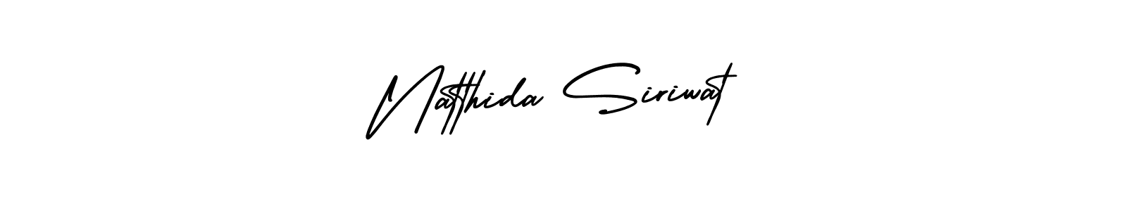 Natthida Siriwat stylish signature style. Best Handwritten Sign (AmerikaSignatureDemo-Regular) for my name. Handwritten Signature Collection Ideas for my name Natthida Siriwat. Natthida Siriwat signature style 3 images and pictures png