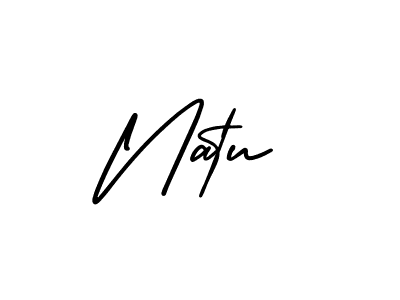 It looks lik you need a new signature style for name Natu. Design unique handwritten (AmerikaSignatureDemo-Regular) signature with our free signature maker in just a few clicks. Natu signature style 3 images and pictures png