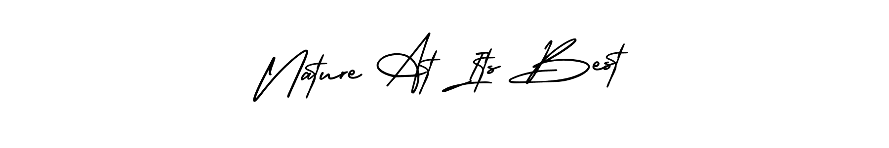 Similarly AmerikaSignatureDemo-Regular is the best handwritten signature design. Signature creator online .You can use it as an online autograph creator for name Nature At Its Best. Nature At Its Best signature style 3 images and pictures png
