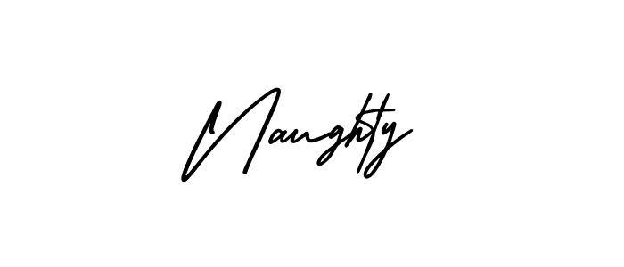 Use a signature maker to create a handwritten signature online. With this signature software, you can design (AmerikaSignatureDemo-Regular) your own signature for name Naughty. Naughty signature style 3 images and pictures png