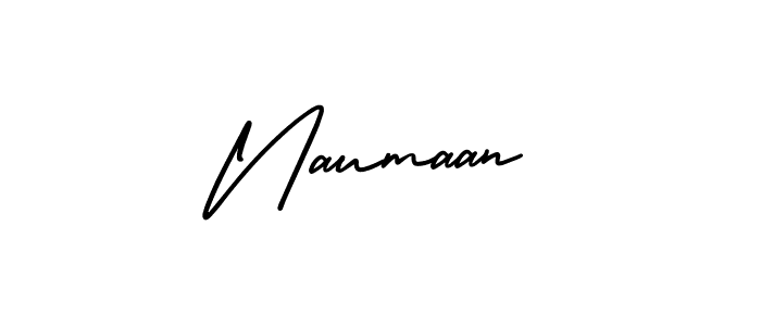 The best way (AmerikaSignatureDemo-Regular) to make a short signature is to pick only two or three words in your name. The name Naumaan include a total of six letters. For converting this name. Naumaan signature style 3 images and pictures png