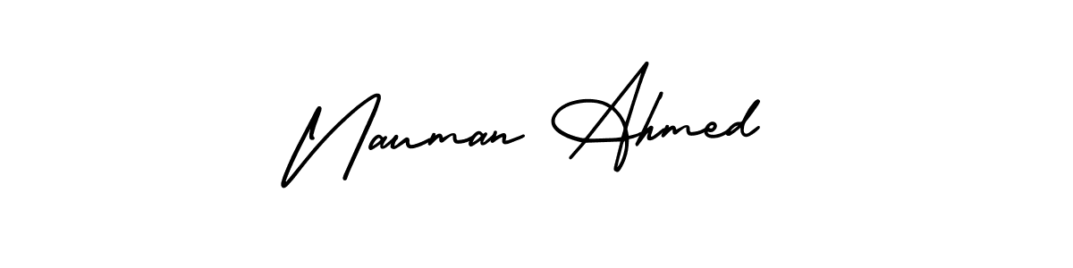Best and Professional Signature Style for Nauman Ahmed. AmerikaSignatureDemo-Regular Best Signature Style Collection. Nauman Ahmed signature style 3 images and pictures png