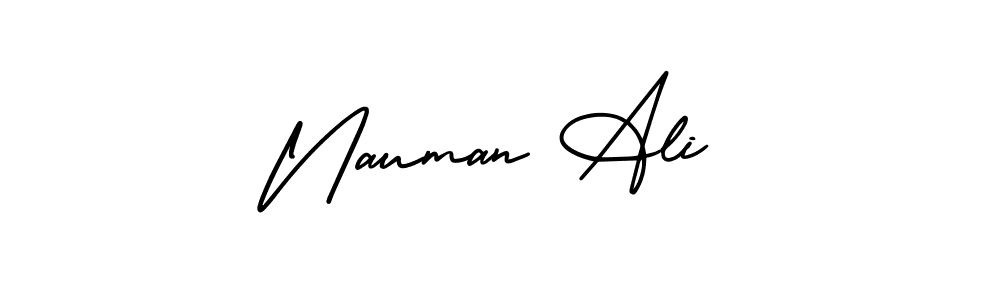 Also You can easily find your signature by using the search form. We will create Nauman Ali name handwritten signature images for you free of cost using AmerikaSignatureDemo-Regular sign style. Nauman Ali signature style 3 images and pictures png