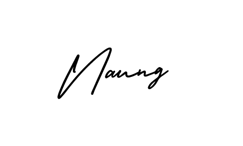 Make a beautiful signature design for name Naung. With this signature (AmerikaSignatureDemo-Regular) style, you can create a handwritten signature for free. Naung signature style 3 images and pictures png
