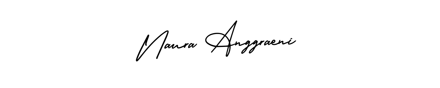 How to make Naura Anggraeni name signature. Use AmerikaSignatureDemo-Regular style for creating short signs online. This is the latest handwritten sign. Naura Anggraeni signature style 3 images and pictures png