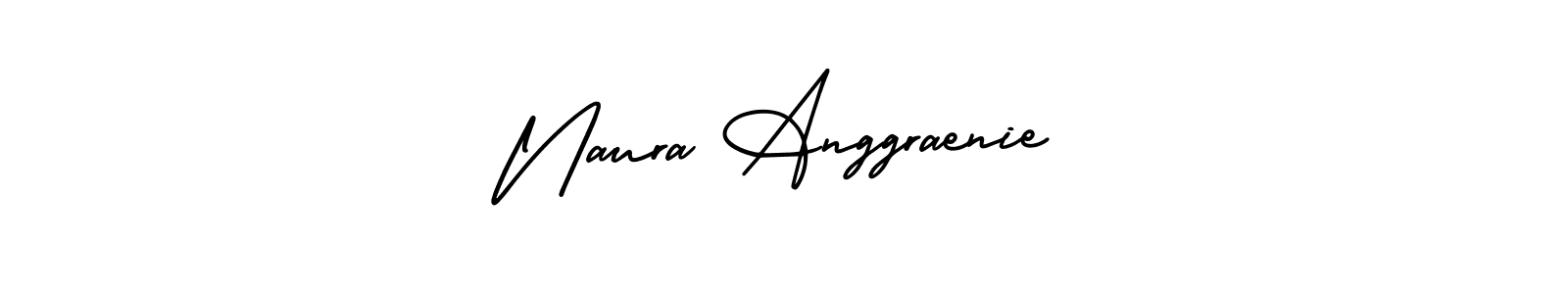 Use a signature maker to create a handwritten signature online. With this signature software, you can design (AmerikaSignatureDemo-Regular) your own signature for name Naura Anggraenie. Naura Anggraenie signature style 3 images and pictures png
