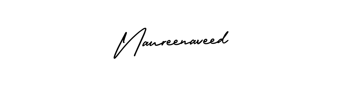 The best way (AmerikaSignatureDemo-Regular) to make a short signature is to pick only two or three words in your name. The name Naureenaveed include a total of six letters. For converting this name. Naureenaveed signature style 3 images and pictures png
