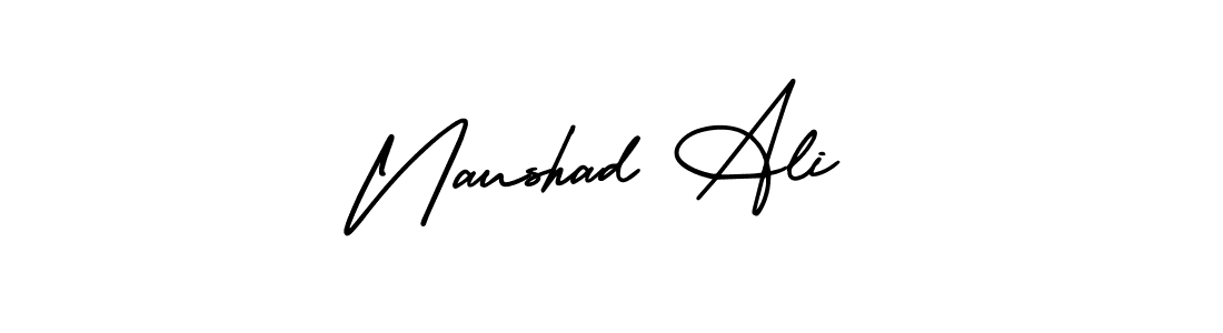 Naushad Ali stylish signature style. Best Handwritten Sign (AmerikaSignatureDemo-Regular) for my name. Handwritten Signature Collection Ideas for my name Naushad Ali. Naushad Ali signature style 3 images and pictures png