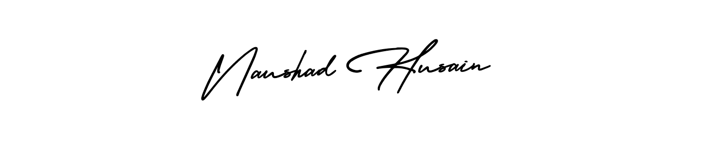 How to Draw Naushad Husain signature style? AmerikaSignatureDemo-Regular is a latest design signature styles for name Naushad Husain. Naushad Husain signature style 3 images and pictures png