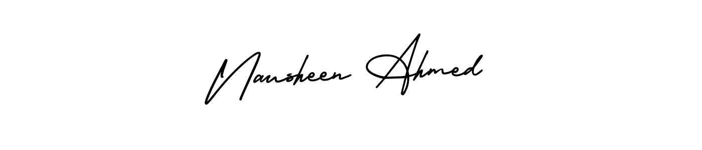Use a signature maker to create a handwritten signature online. With this signature software, you can design (AmerikaSignatureDemo-Regular) your own signature for name Nausheen Ahmed. Nausheen Ahmed signature style 3 images and pictures png