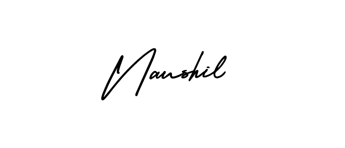How to Draw Naushil signature style? AmerikaSignatureDemo-Regular is a latest design signature styles for name Naushil. Naushil signature style 3 images and pictures png