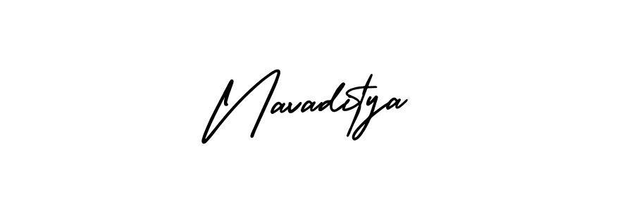 Design your own signature with our free online signature maker. With this signature software, you can create a handwritten (AmerikaSignatureDemo-Regular) signature for name Navaditya. Navaditya signature style 3 images and pictures png