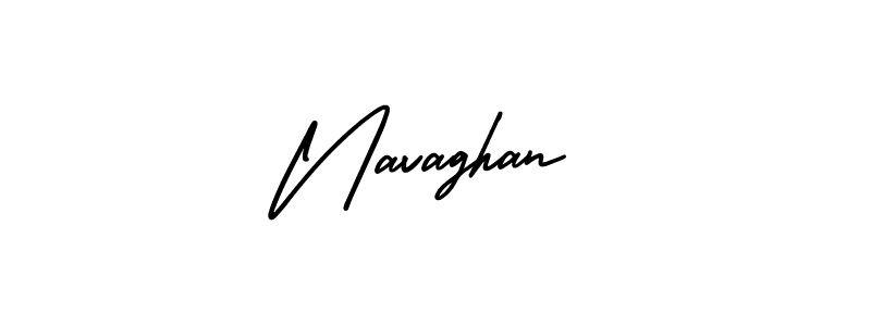 The best way (AmerikaSignatureDemo-Regular) to make a short signature is to pick only two or three words in your name. The name Navaghan include a total of six letters. For converting this name. Navaghan signature style 3 images and pictures png