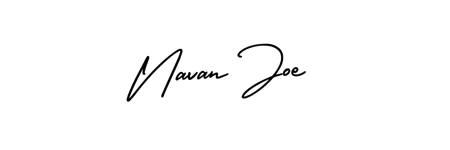 if you are searching for the best signature style for your name Navan Joe. so please give up your signature search. here we have designed multiple signature styles  using AmerikaSignatureDemo-Regular. Navan Joe signature style 3 images and pictures png
