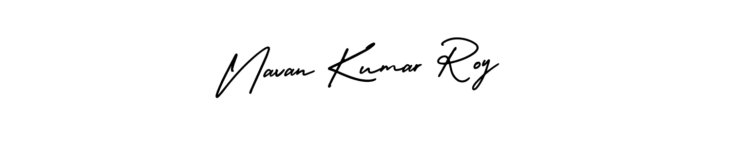 Create a beautiful signature design for name Navan Kumar Roy. With this signature (AmerikaSignatureDemo-Regular) fonts, you can make a handwritten signature for free. Navan Kumar Roy signature style 3 images and pictures png