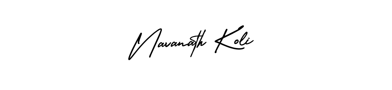 How to make Navanath Koli signature? AmerikaSignatureDemo-Regular is a professional autograph style. Create handwritten signature for Navanath Koli name. Navanath Koli signature style 3 images and pictures png