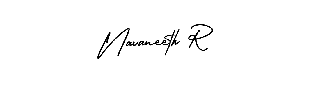 How to make Navaneeth R signature? AmerikaSignatureDemo-Regular is a professional autograph style. Create handwritten signature for Navaneeth R name. Navaneeth R signature style 3 images and pictures png