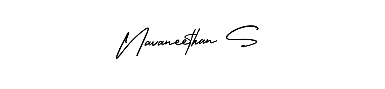 Also we have Navaneethan S name is the best signature style. Create professional handwritten signature collection using AmerikaSignatureDemo-Regular autograph style. Navaneethan S signature style 3 images and pictures png
