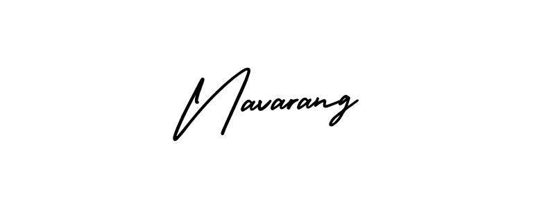 How to make Navarang name signature. Use AmerikaSignatureDemo-Regular style for creating short signs online. This is the latest handwritten sign. Navarang signature style 3 images and pictures png