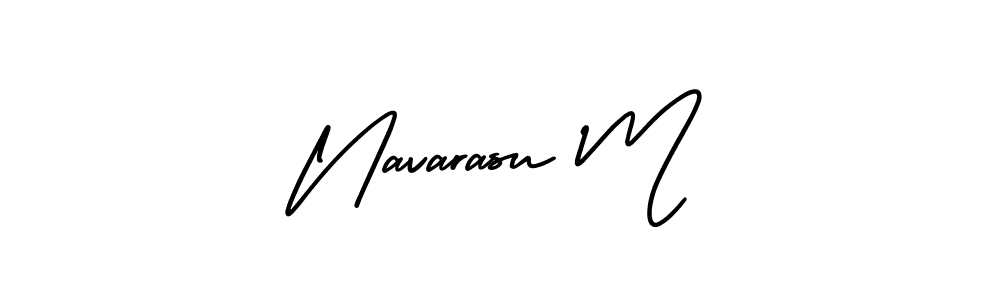 AmerikaSignatureDemo-Regular is a professional signature style that is perfect for those who want to add a touch of class to their signature. It is also a great choice for those who want to make their signature more unique. Get Navarasu M name to fancy signature for free. Navarasu M signature style 3 images and pictures png
