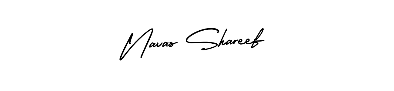 It looks lik you need a new signature style for name Navas Shareef. Design unique handwritten (AmerikaSignatureDemo-Regular) signature with our free signature maker in just a few clicks. Navas Shareef signature style 3 images and pictures png