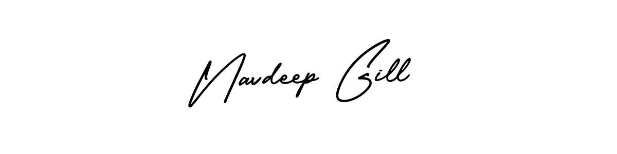 The best way (AmerikaSignatureDemo-Regular) to make a short signature is to pick only two or three words in your name. The name Navdeep Gill include a total of six letters. For converting this name. Navdeep Gill signature style 3 images and pictures png