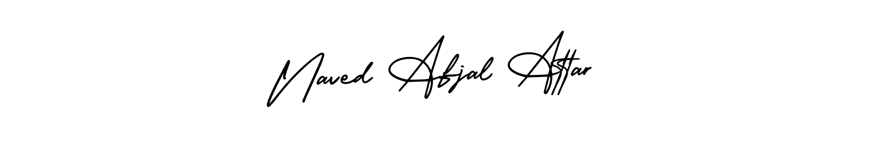 You can use this online signature creator to create a handwritten signature for the name Naved Afjal Attar. This is the best online autograph maker. Naved Afjal Attar signature style 3 images and pictures png
