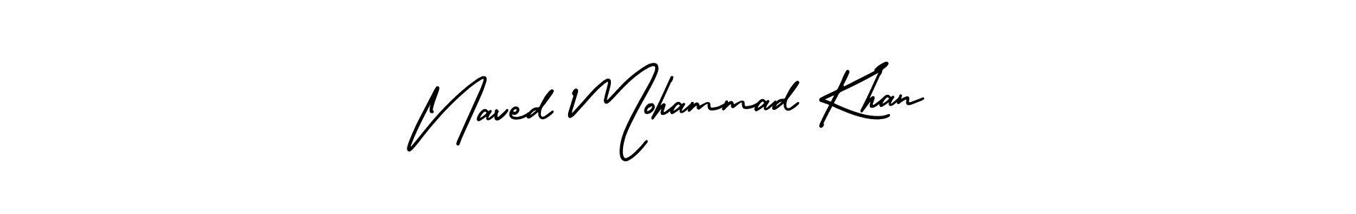 It looks lik you need a new signature style for name Naved Mohammad Khan. Design unique handwritten (AmerikaSignatureDemo-Regular) signature with our free signature maker in just a few clicks. Naved Mohammad Khan signature style 3 images and pictures png