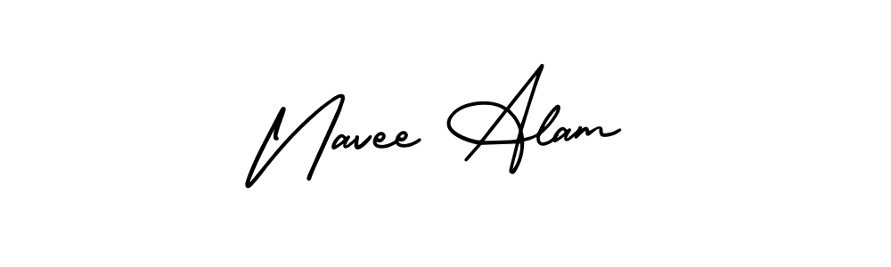 How to Draw Navee Alam signature style? AmerikaSignatureDemo-Regular is a latest design signature styles for name Navee Alam. Navee Alam signature style 3 images and pictures png