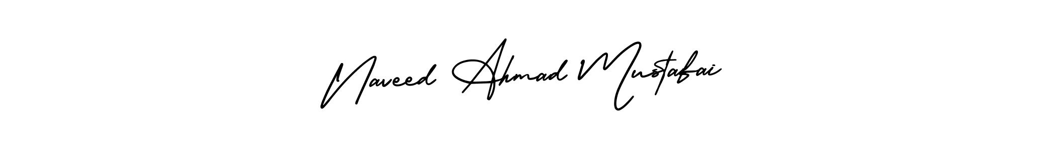 How to make Naveed Ahmad Mustafai name signature. Use AmerikaSignatureDemo-Regular style for creating short signs online. This is the latest handwritten sign. Naveed Ahmad Mustafai signature style 3 images and pictures png