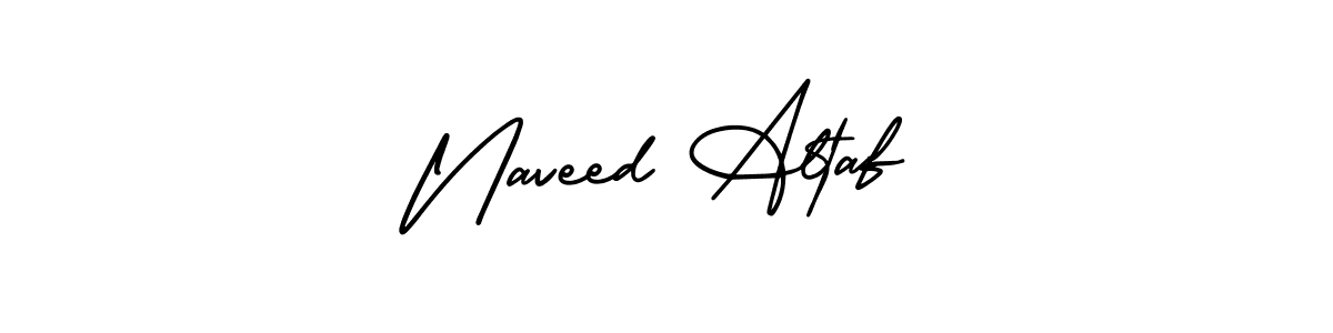 This is the best signature style for the Naveed Altaf name. Also you like these signature font (AmerikaSignatureDemo-Regular). Mix name signature. Naveed Altaf signature style 3 images and pictures png