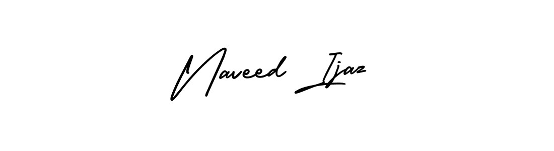 How to make Naveed Ijaz signature? AmerikaSignatureDemo-Regular is a professional autograph style. Create handwritten signature for Naveed Ijaz name. Naveed Ijaz signature style 3 images and pictures png