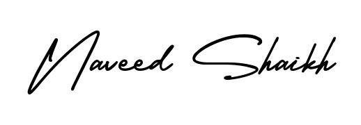 Give your name Naveed Shaikh an exquisite flair with the AmerikaSignatureDemo-Regular script font. Ideal for contracts, resumes, and formal letterheads. Naveed Shaikh signature style 3 images and pictures png
