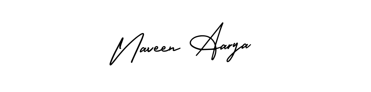Make a beautiful signature design for name Naveen Aarya. With this signature (AmerikaSignatureDemo-Regular) style, you can create a handwritten signature for free. Naveen Aarya signature style 3 images and pictures png