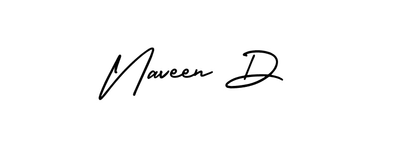 AmerikaSignatureDemo-Regular is a professional signature style that is perfect for those who want to add a touch of class to their signature. It is also a great choice for those who want to make their signature more unique. Get Naveen D name to fancy signature for free. Naveen D signature style 3 images and pictures png