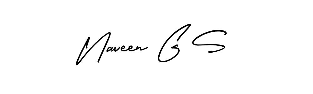 This is the best signature style for the Naveen G S name. Also you like these signature font (AmerikaSignatureDemo-Regular). Mix name signature. Naveen G S signature style 3 images and pictures png