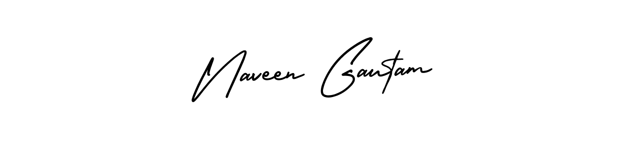 Make a short Naveen Gautam signature style. Manage your documents anywhere anytime using AmerikaSignatureDemo-Regular. Create and add eSignatures, submit forms, share and send files easily. Naveen Gautam signature style 3 images and pictures png