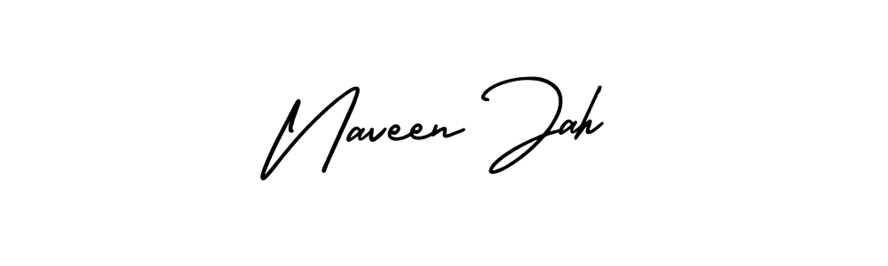 It looks lik you need a new signature style for name Naveen Jah. Design unique handwritten (AmerikaSignatureDemo-Regular) signature with our free signature maker in just a few clicks. Naveen Jah signature style 3 images and pictures png